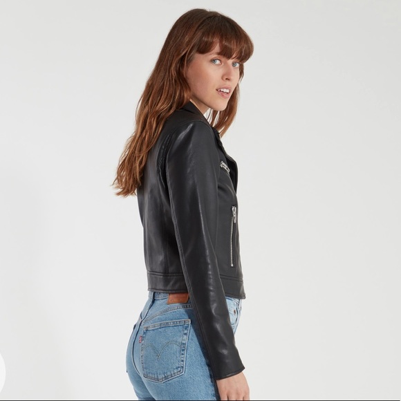 NWT BLANKNYC Faux Leather Moto Jacket, Black - Picture 5 of 12